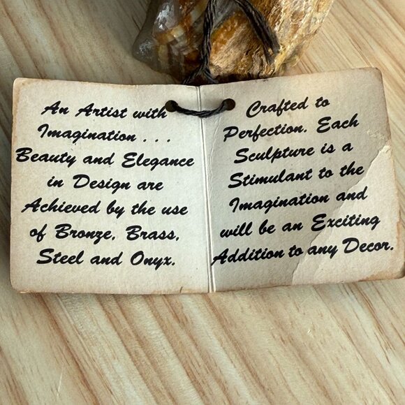 Mario Jason Originals Brass Sailboat Sculpture On Stone Base w Tags - Picture 10 of 14